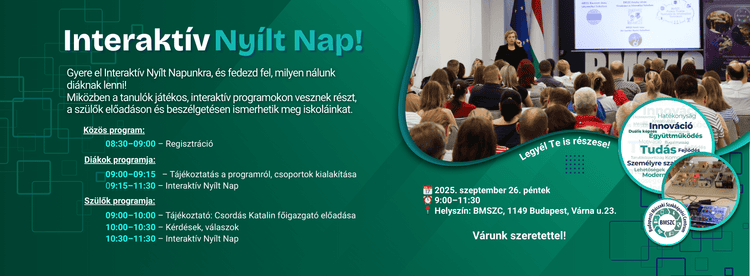 BMSZC - Interaktív Nyílt Nap